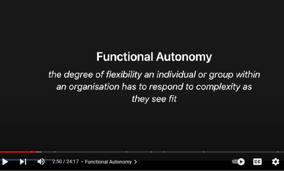 Video Presentation slide titles Functional Autonomy