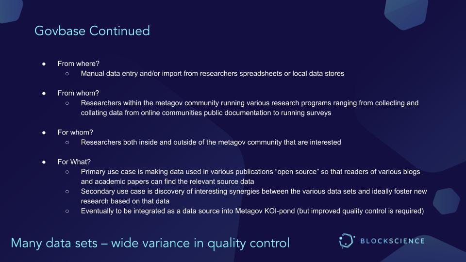 PresentationSlide_Zargham_Architecting Knowledge Organisations Infrastructure: MetaGov GovBase