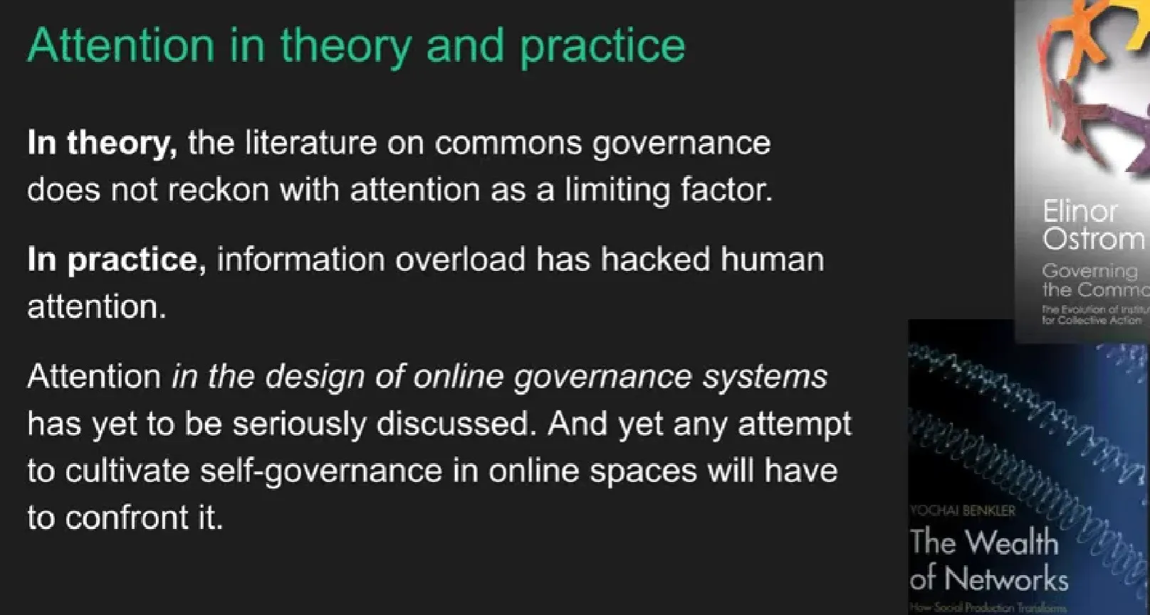 Governance Surfaces Attention Economy_Tamari_Slide 3 Attention Therory in Practice